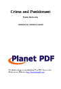Crime and Punishment, Fyodor Dostoevsky Crime and Punishment, Fyodor Dostoevsky