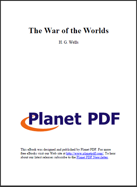 The War of the Worlds, H.G.Wells The War of the Worlds, H.G.Wells